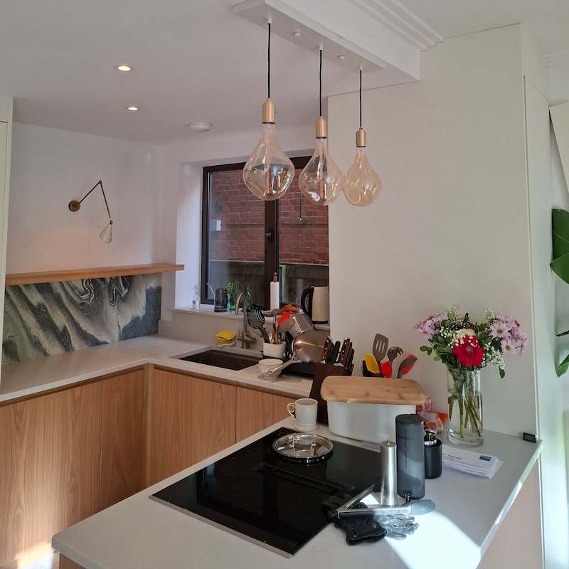 Newly installed modern kitchen